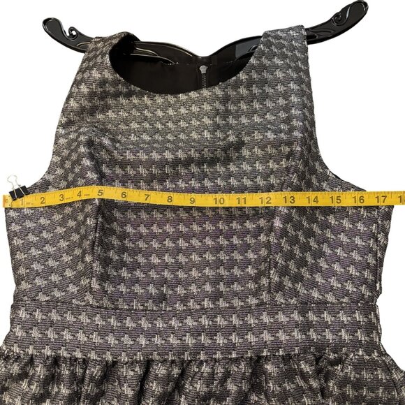 Isani For Target Black & Silver Feminine Retro Style Houndstooth Sleeveless - Picture 12 of 15